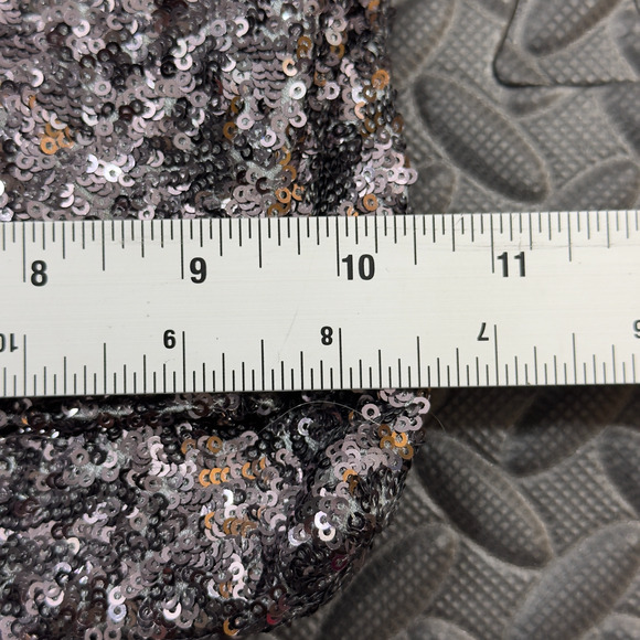 Victoria's Secret Silver Sequin Fold Over Cosmetic Clutch With Zipped Pocket - Picture 7 of 7